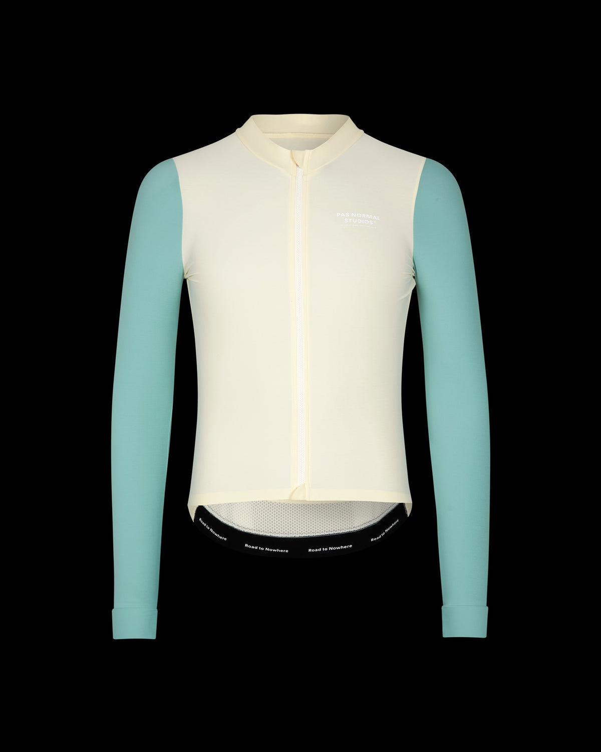 PAS NORMAL STUDIOS Men Mechanism Long Sleeve Jersey - Off-White / Light Teal