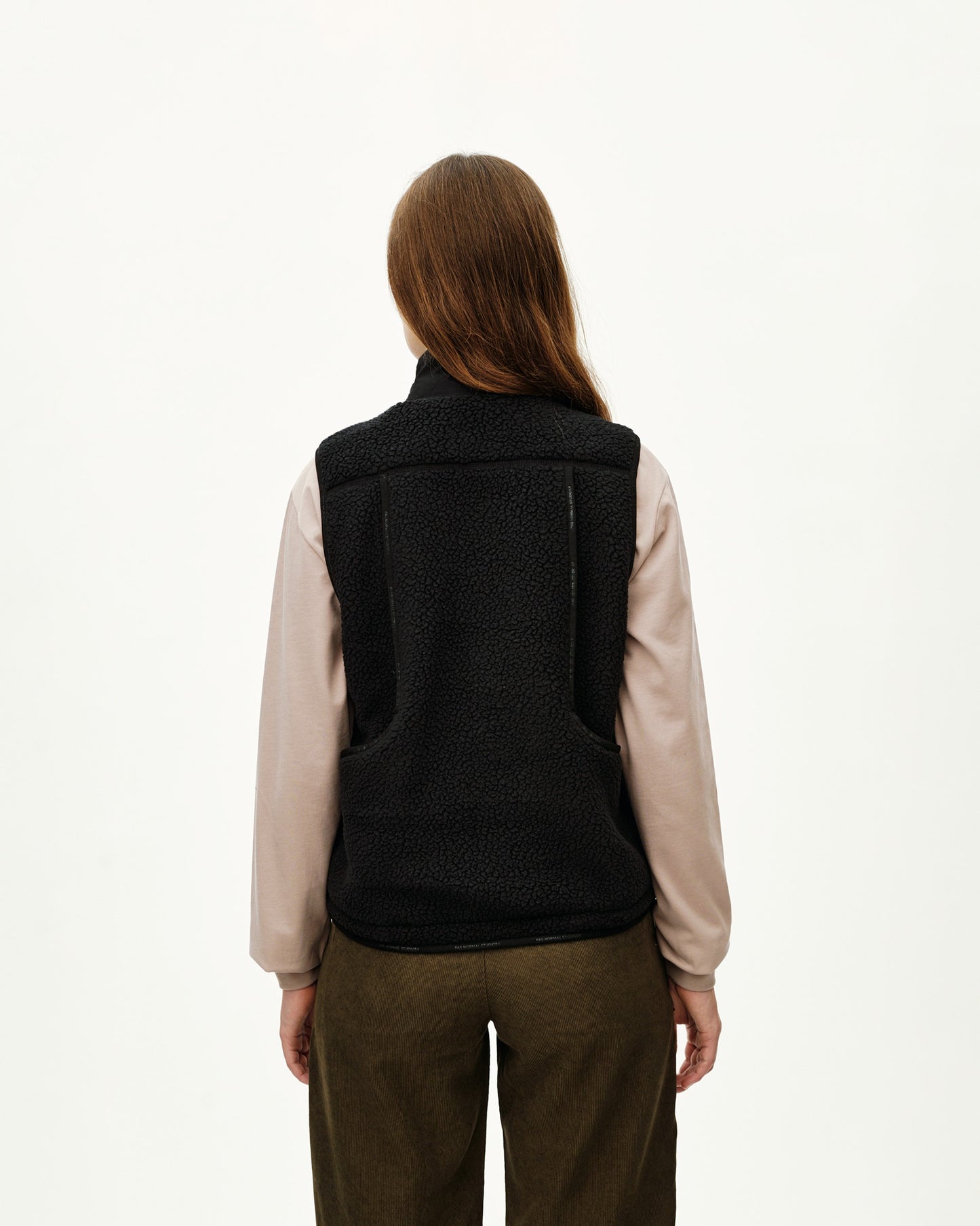PAS NORMAL STUDIOS Dona Off Race Pile Fleece Chaleco de ciclisme - Negre