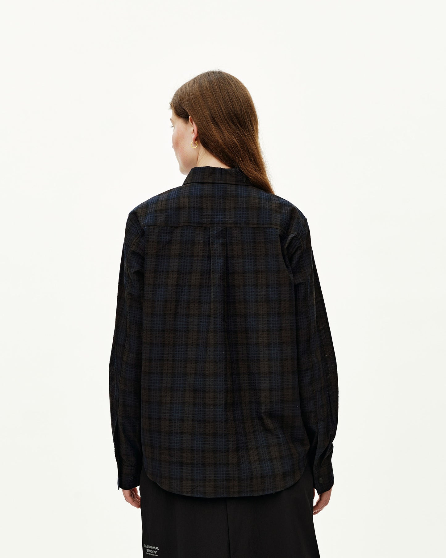 PAS NORMAL STUDIOS Off Race Seersucker Shirt - Dark Navy