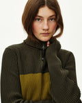 PAS NORMAL STUDIOS Off Race Merino Knit Half Zip - Olive
