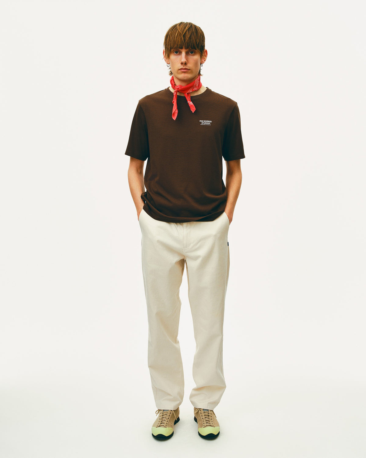PAS NORMAL STUDIOS Off-Race Cotton Twill Pants - Limestone
