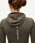 PAS NORMAL STUDIOS Women Thermal Hooded Baselayer Windproof - Dark Coffee