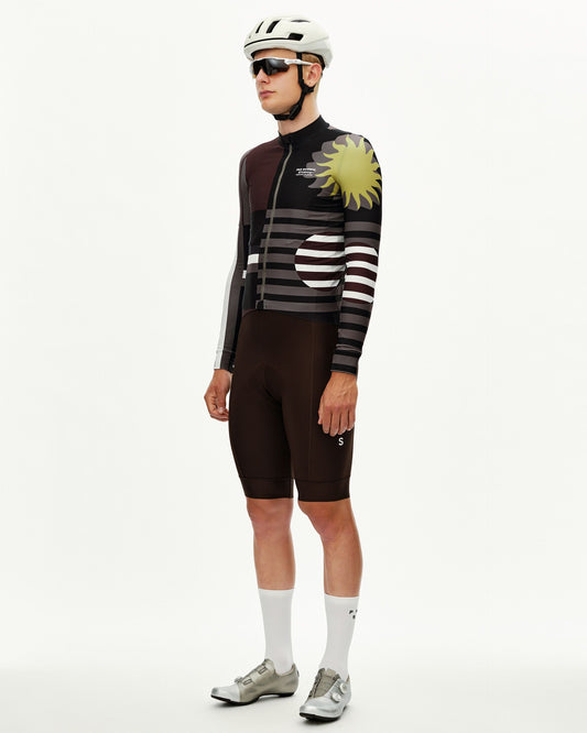 PAS NORMAL STUDIOS Hommes Mechanism Maillot manches longues - AOP International Dark Olive