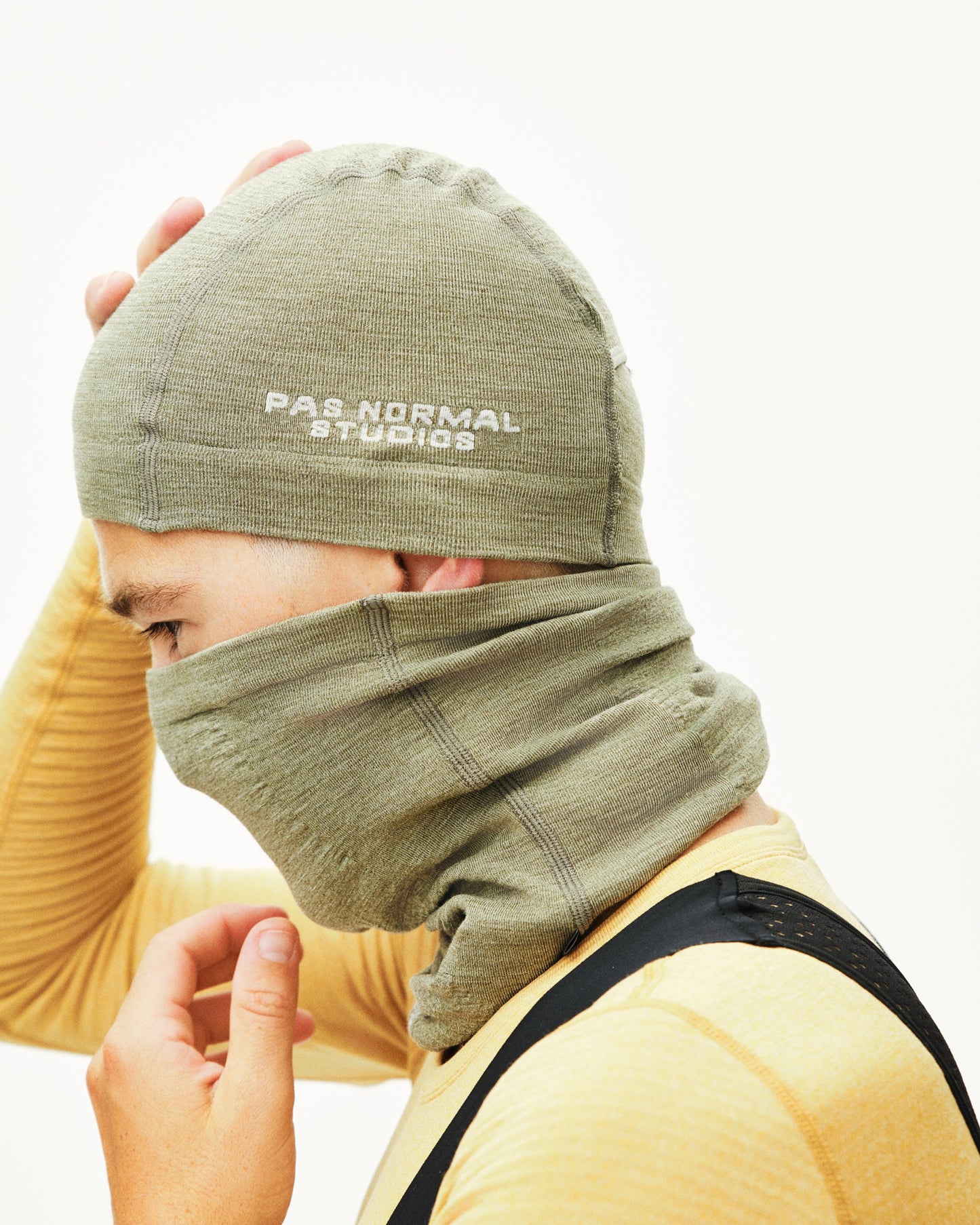 PAS NORMAL STUDIOS Logo Merino Knit Necktube - Earth