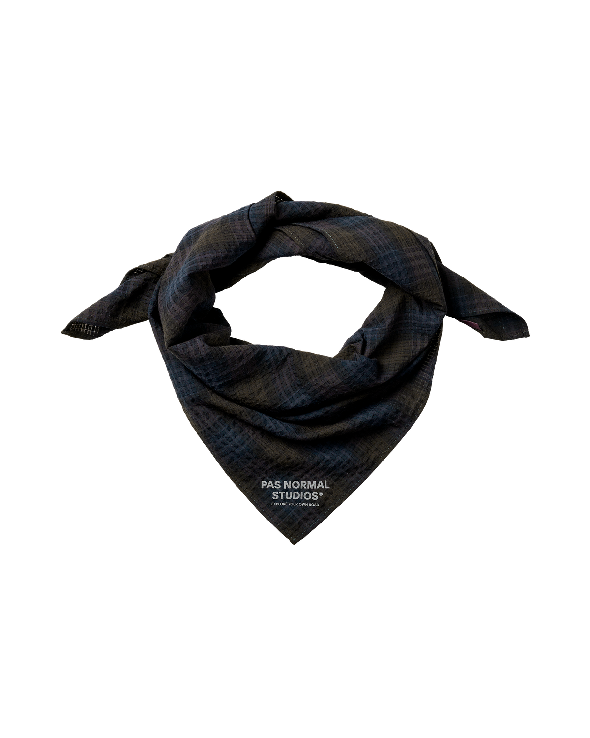 PAS NORMAL STUDIOS Off Race Seersucker Bandana - Dark Navy