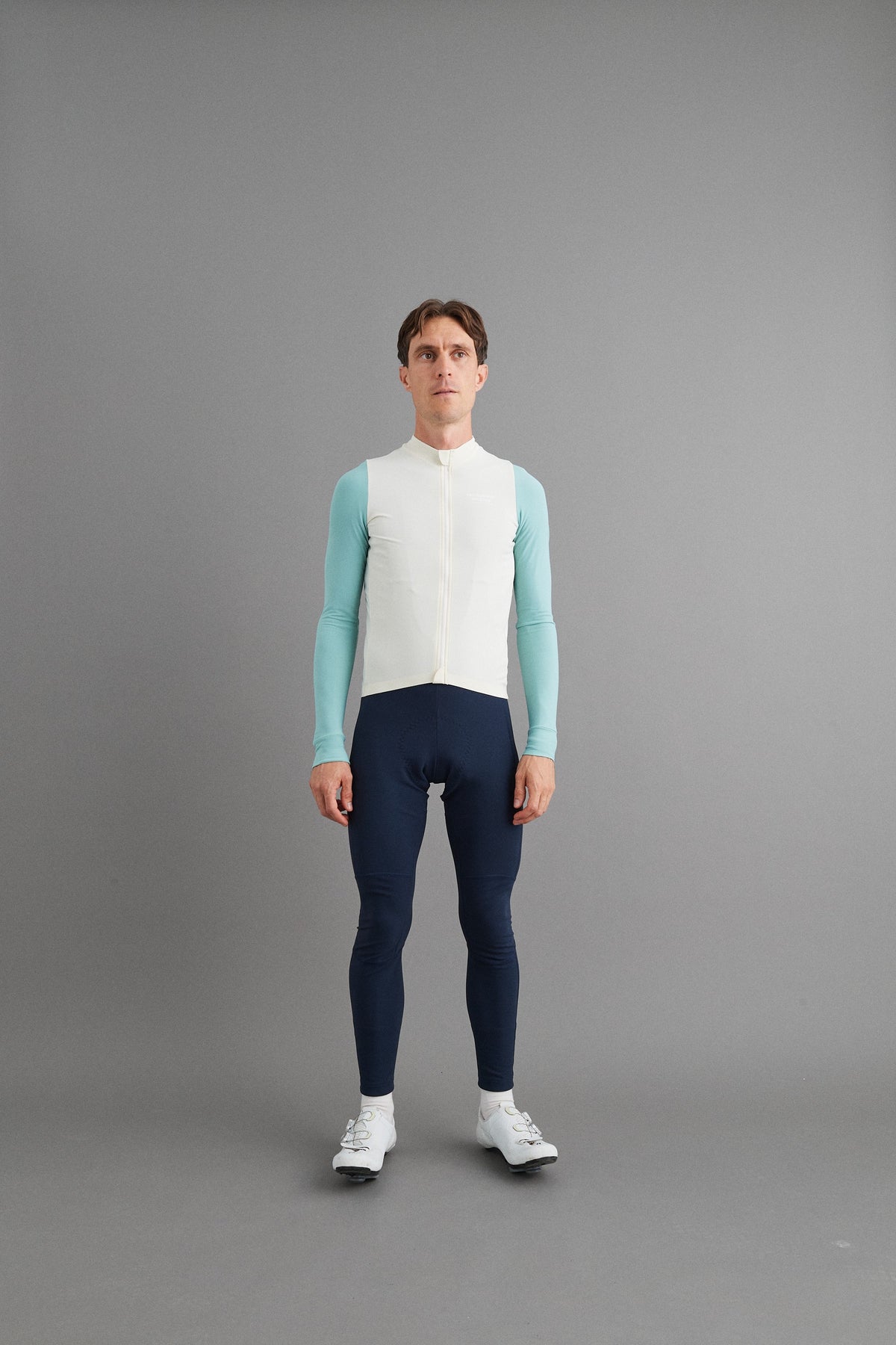 PAS NORMAL STUDIOS Men Mechanism Long Sleeve Jersey - Off-White / Light Teal