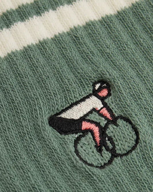 ERSTWHILE Socks Crew - Green/Ivory-Casual Socks-