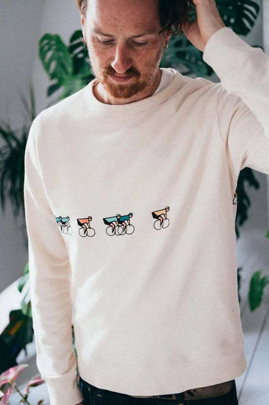 ERSTWHILE Sweatshirt Tête de la Course - Bodacious Beige-Sweatshirts-