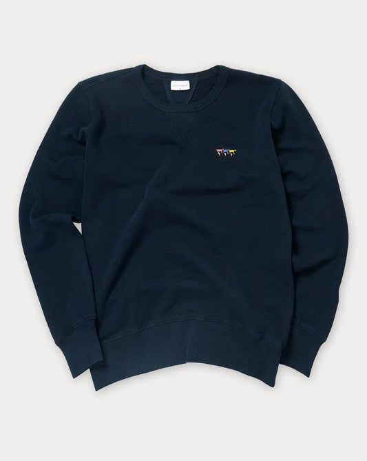 ERSTWHILE Sweatshirt Waaier - Navy-Sweatshirts-