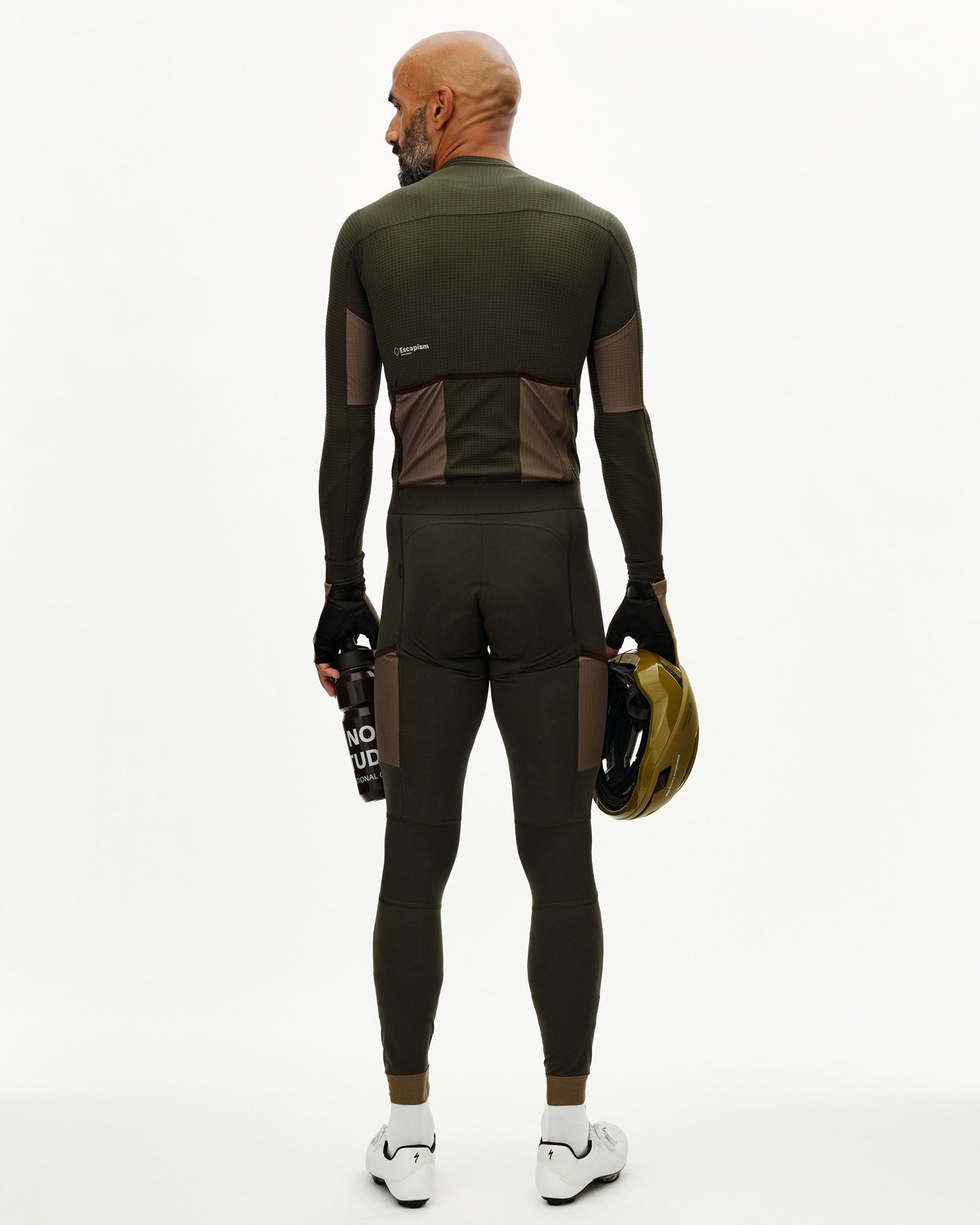 PAS NORMAL STUDIOS Mannen Escapism Fietsshirt lange mouwen - Dark Olive