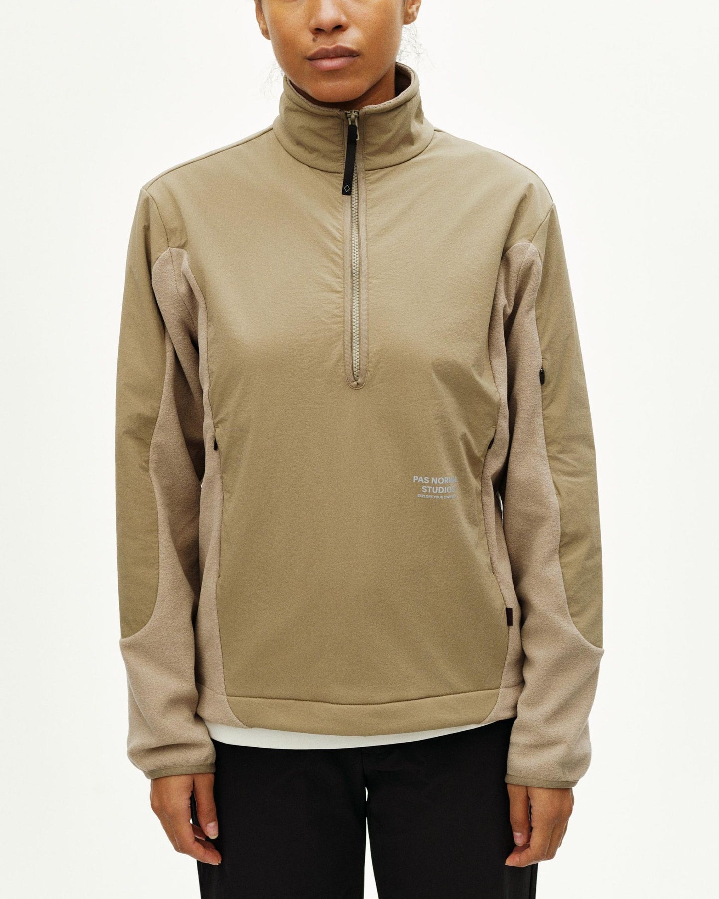 PAS NORMAL STUDIOS Off Race Light Fleece Half Zip - Beige