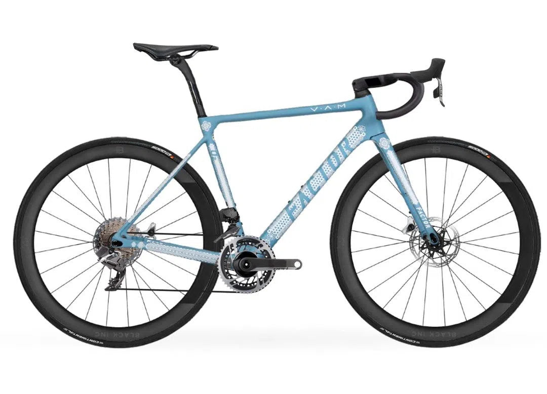 FACTOR O2 VAM Disc Complete Bike Road Sram Red AXS - ORNATE AZURE