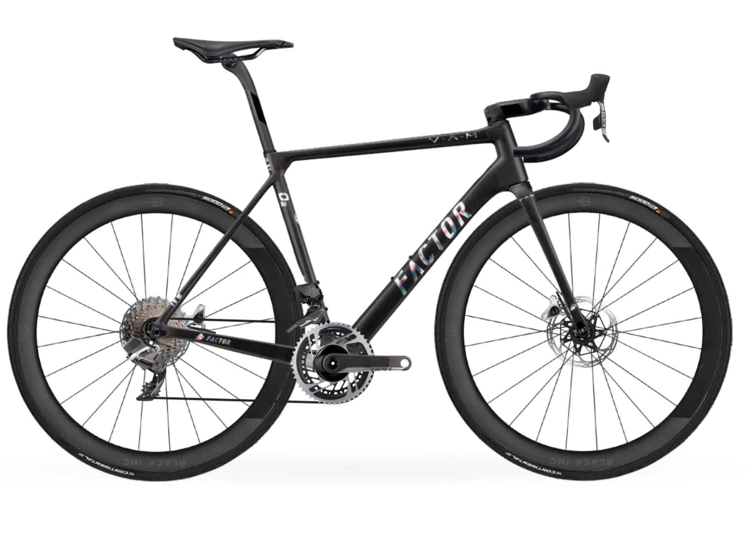 FACTOR O2 VAM Disc Complete Bike Road Sram Red AXS - GLOSS CARBON / CHROME