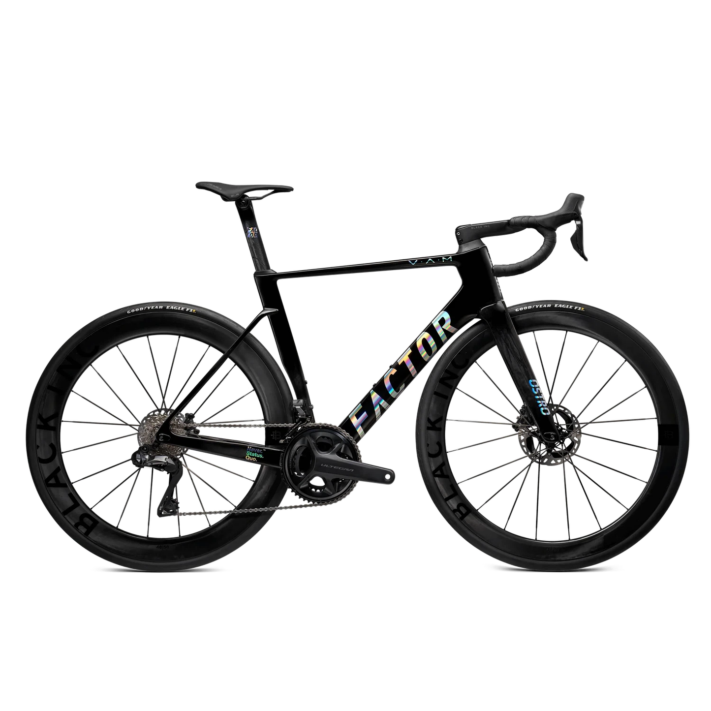 FACTOR OSTRO VAM Road Bike Shimano Ultegra DI2 Black Inc Wheels - Gloss Black Chrome
