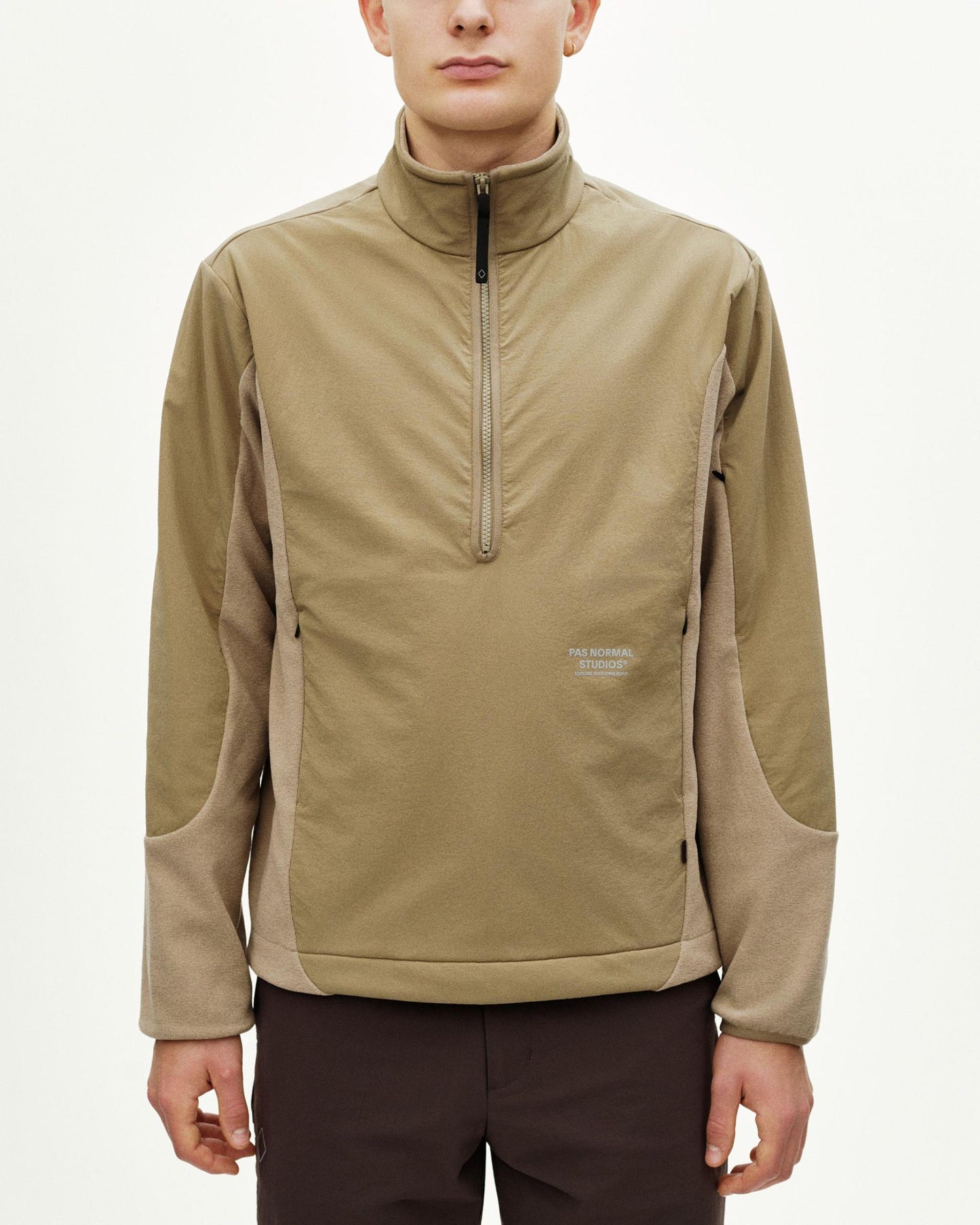 PAS NORMAL STUDIOS Off Race Light Fleece Half Zip - Beige