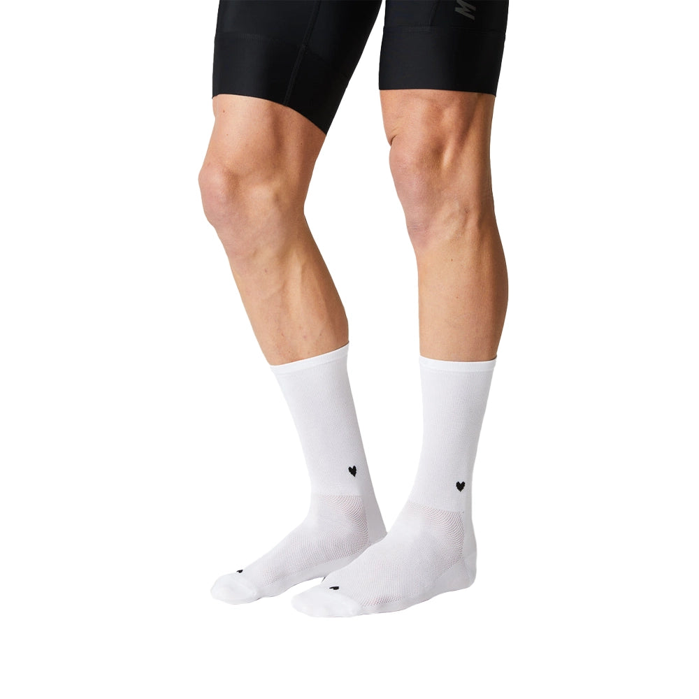 FINGERSCROSSED Socks Heart - White-Cycling Socks-