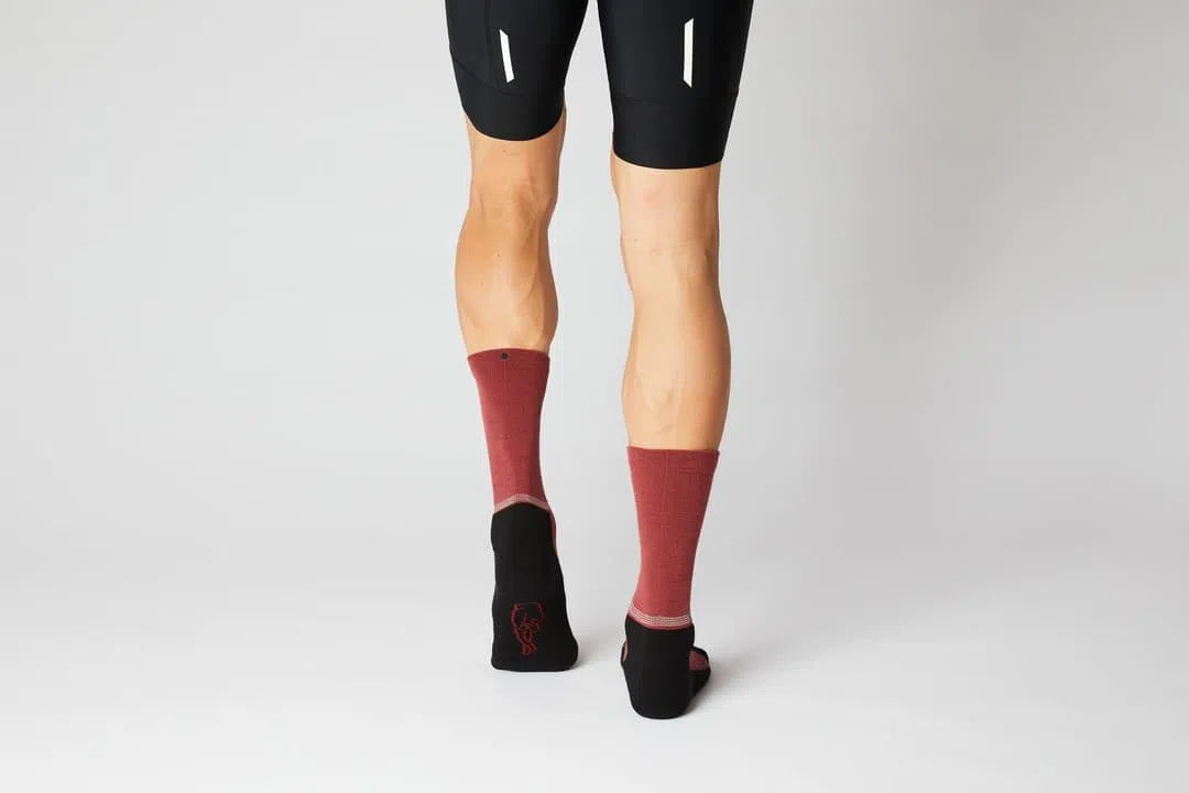FINGERSCROSSED Socks Merino - Burgundy-Winter Cycling Socks-