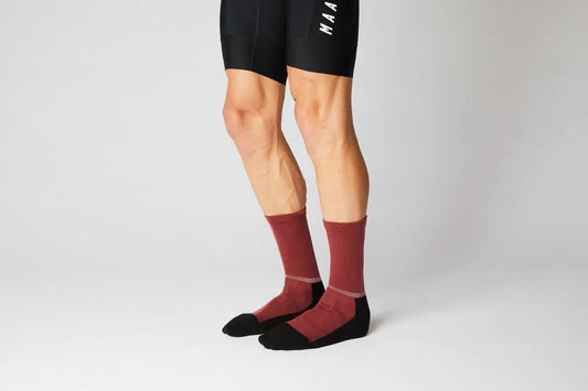 FINGERSCROSSED Socks Merino - Burgundy-Winter Cycling Socks-21088902
