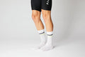 FINGERSCROSSED Socks Stripes - White/Black/Neon-Cycling Socks-