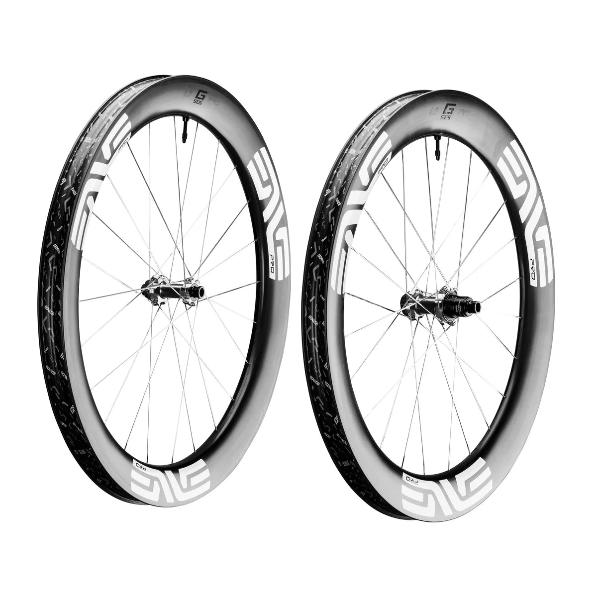 ENVE G SES 6.7 PRO Disc Wheelset - White — complete front and rear wheels