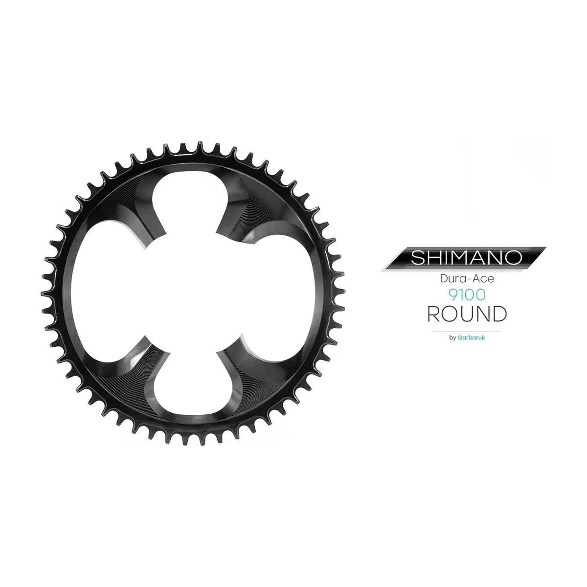 GARBARUK Chainring for Shimano Dura-Ace 9100, Round - Silver