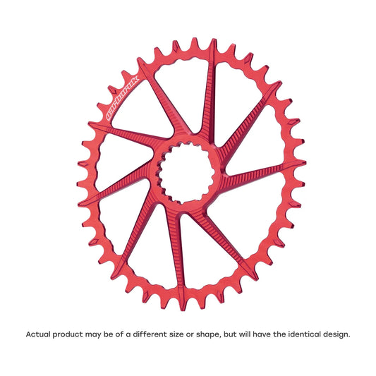 GARBARUK DM Road/Gravel Chainring for Garbaruk Crankset, Oval - Red