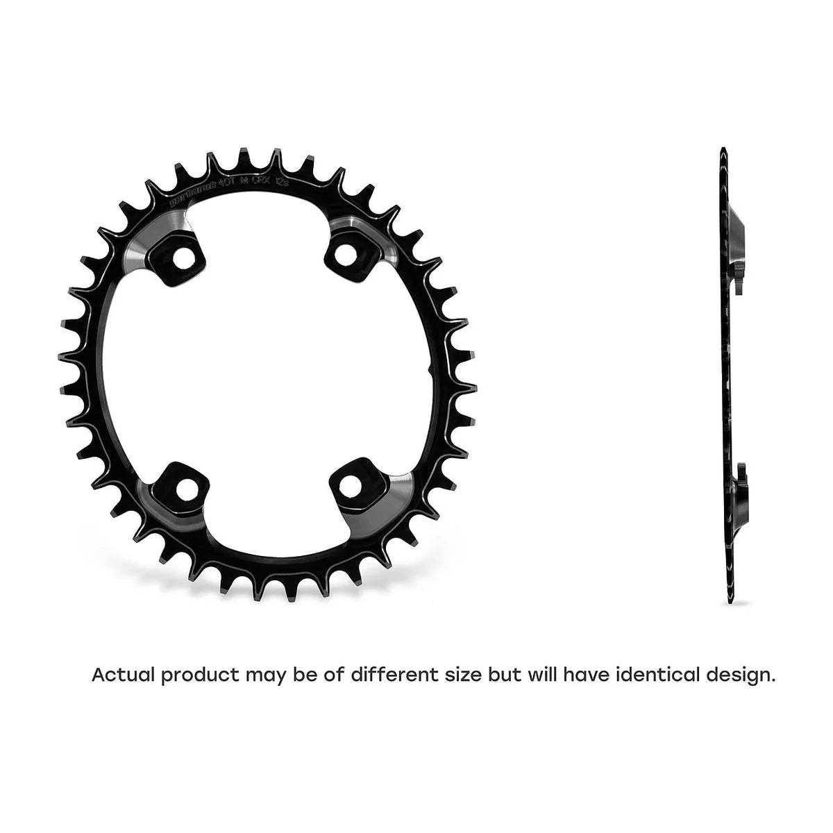 GARBARUK Chainring for Shimano GRX, Oval - Black