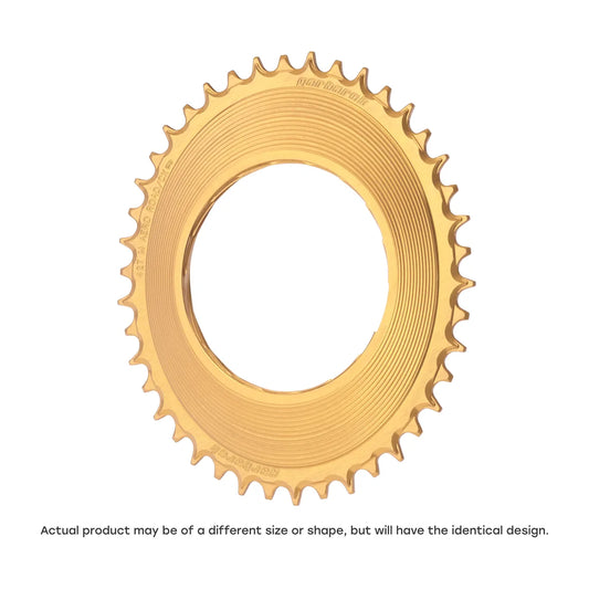 GARBARUK Road Thread Mount Chainring for SRAM RED XPLR AXS Power Meter, Oval - Gold