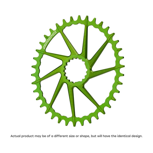 GARBARUK DM Road/Gravel Chainring for Garbaruk Crankset, Oval - Green