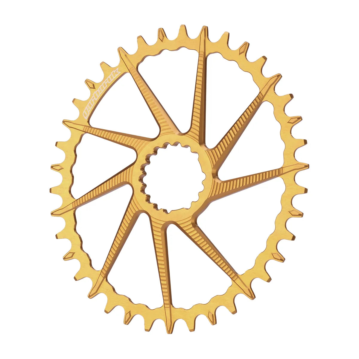GARBARUK DM Road/Gravel Chainring for Garbaruk Crankset, Oval - Gold
