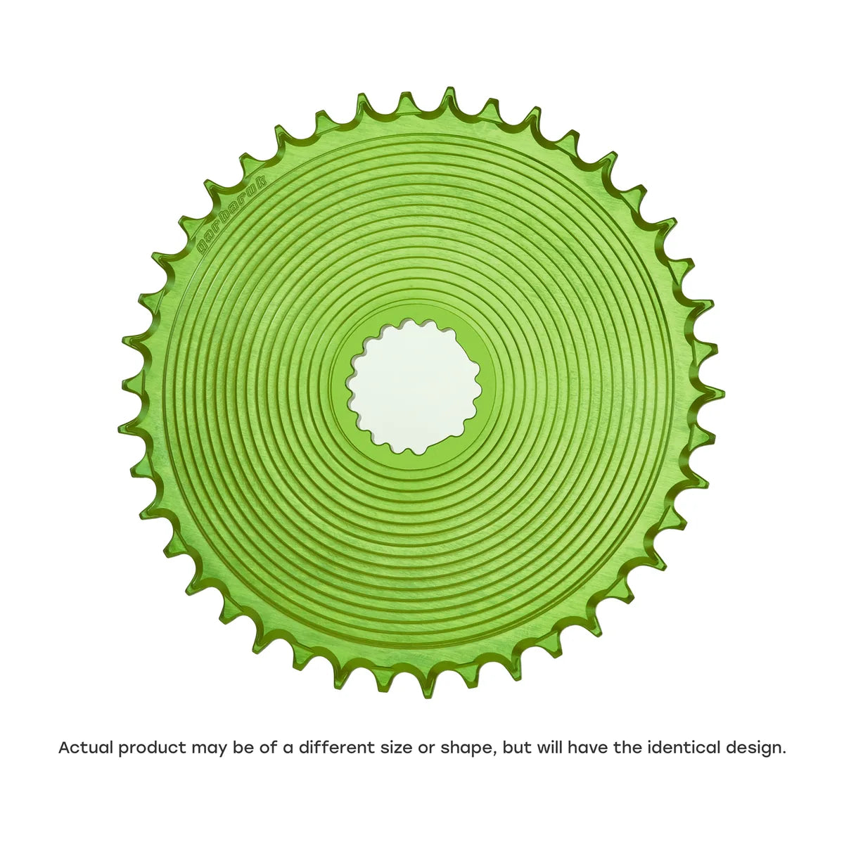 GARBARUK DM Aero Chainring for Garbaruk Crankset, Oval - Green