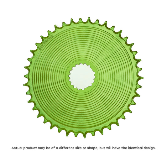 GARBARUK DM Aero Chainring for Garbaruk Crankset, Oval - Green