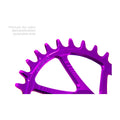 GARBARUK DM Road Chainring for SRAM 8-Bolt, Round - Violet
