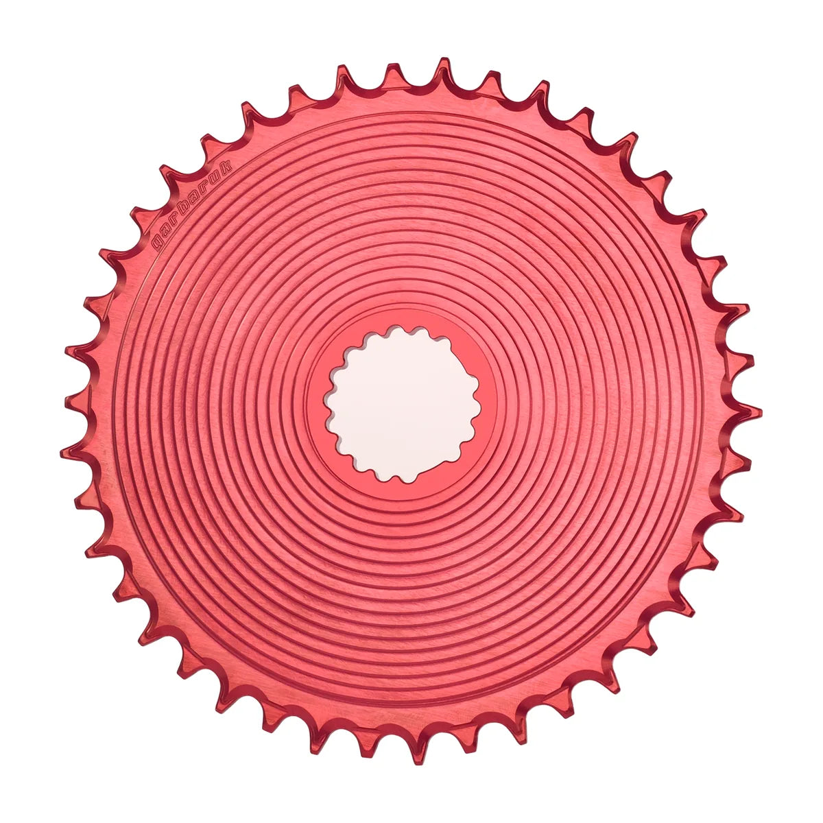 GARBARUK DM Aero Chainring for Garbaruk Crankset, Round - Red