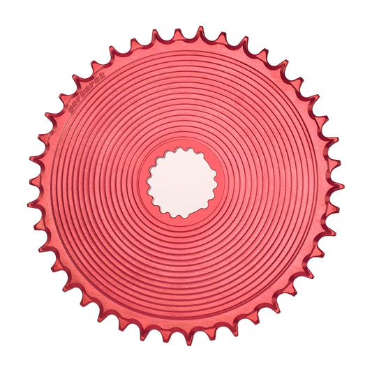 GARBARUK DM Aero Chainring for Garbaruk Crankset, Round - Red