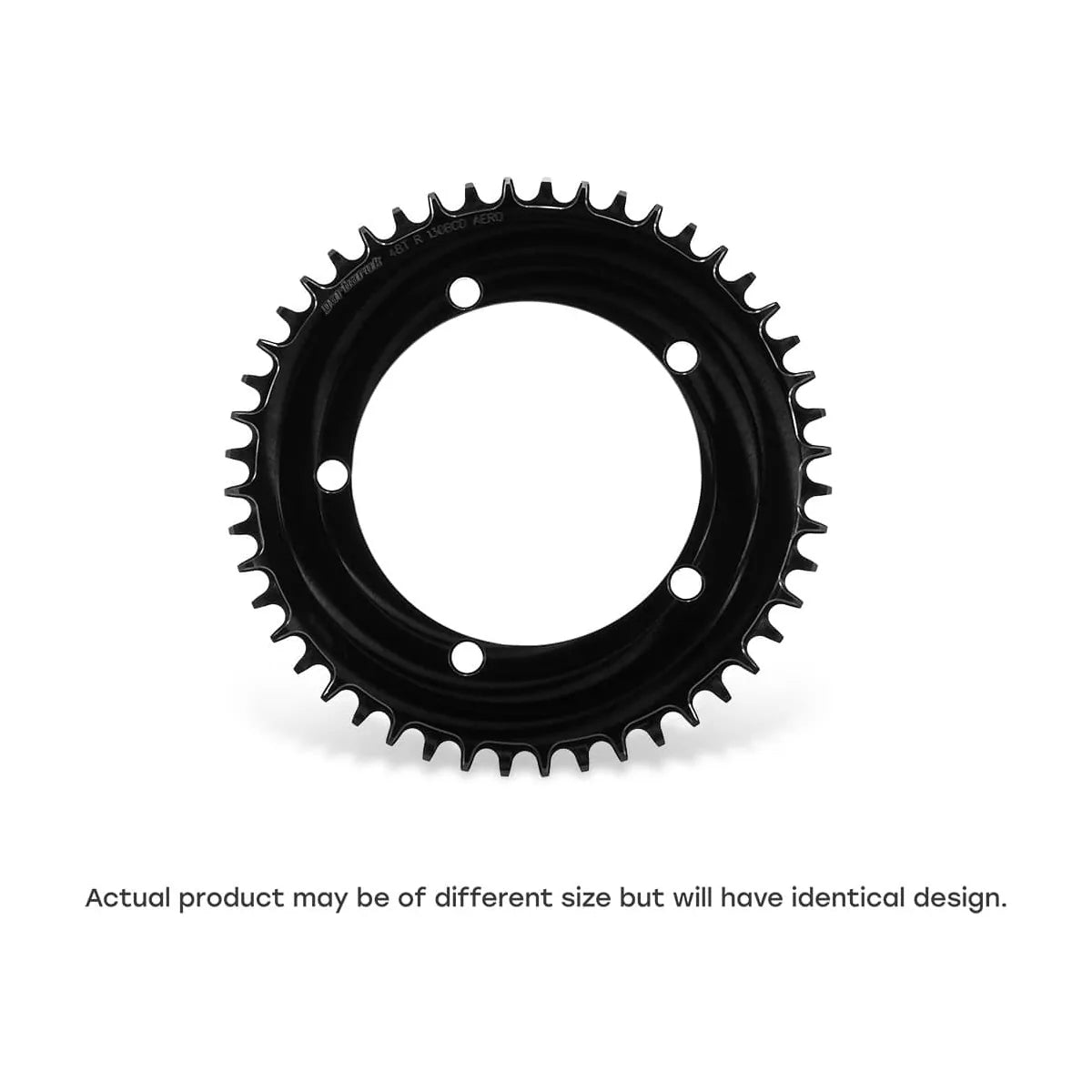 GARBARUK 130 BCD 5-Bolt Aero Chainring, Round - Black