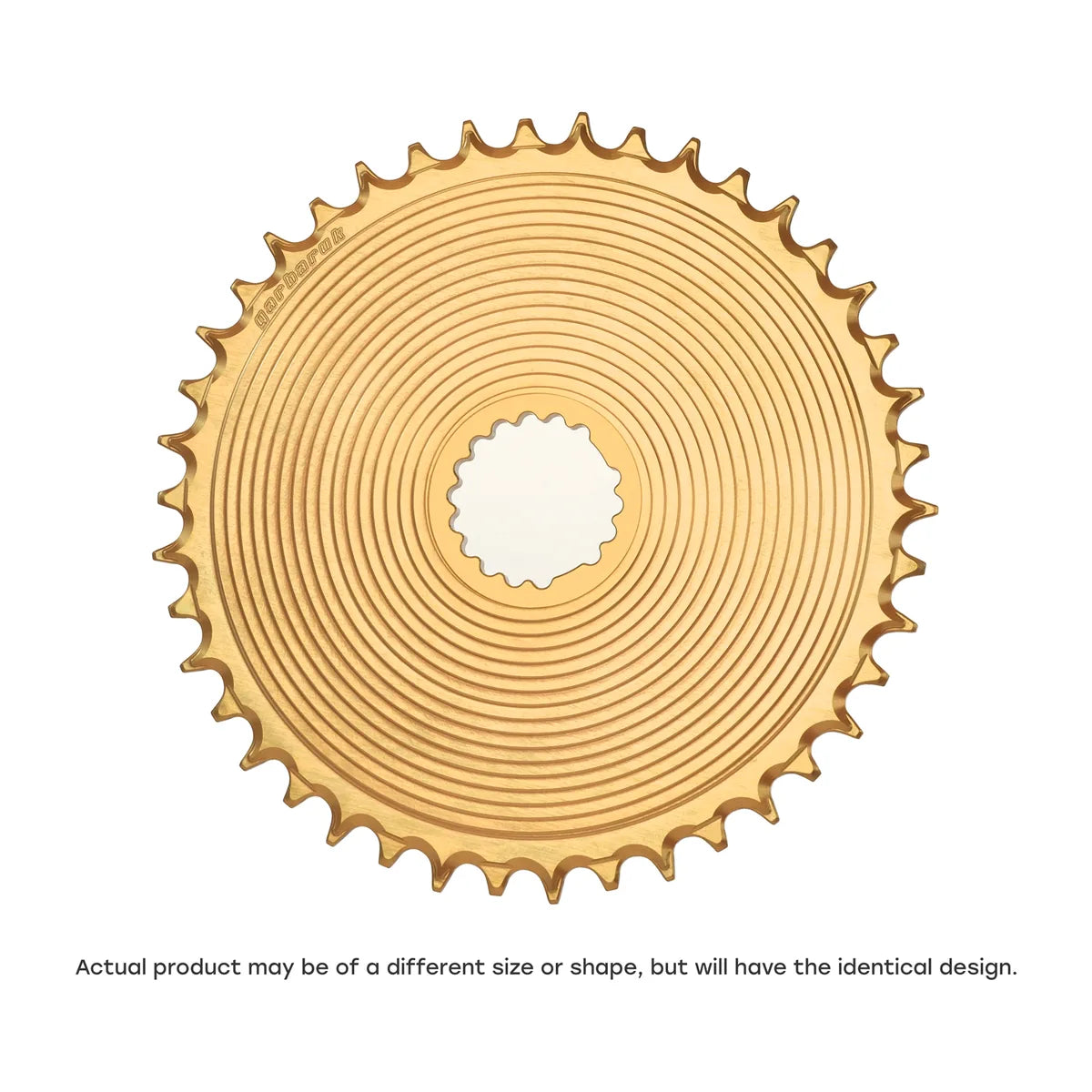 GARBARUK DM Aero Chainring for Garbaruk Crankset, Oval - Gold