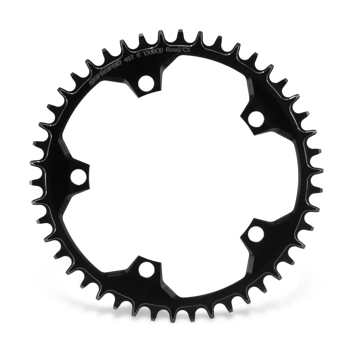 GARBARUK 130 BCD 5-Bolt Chainring, Round - Black