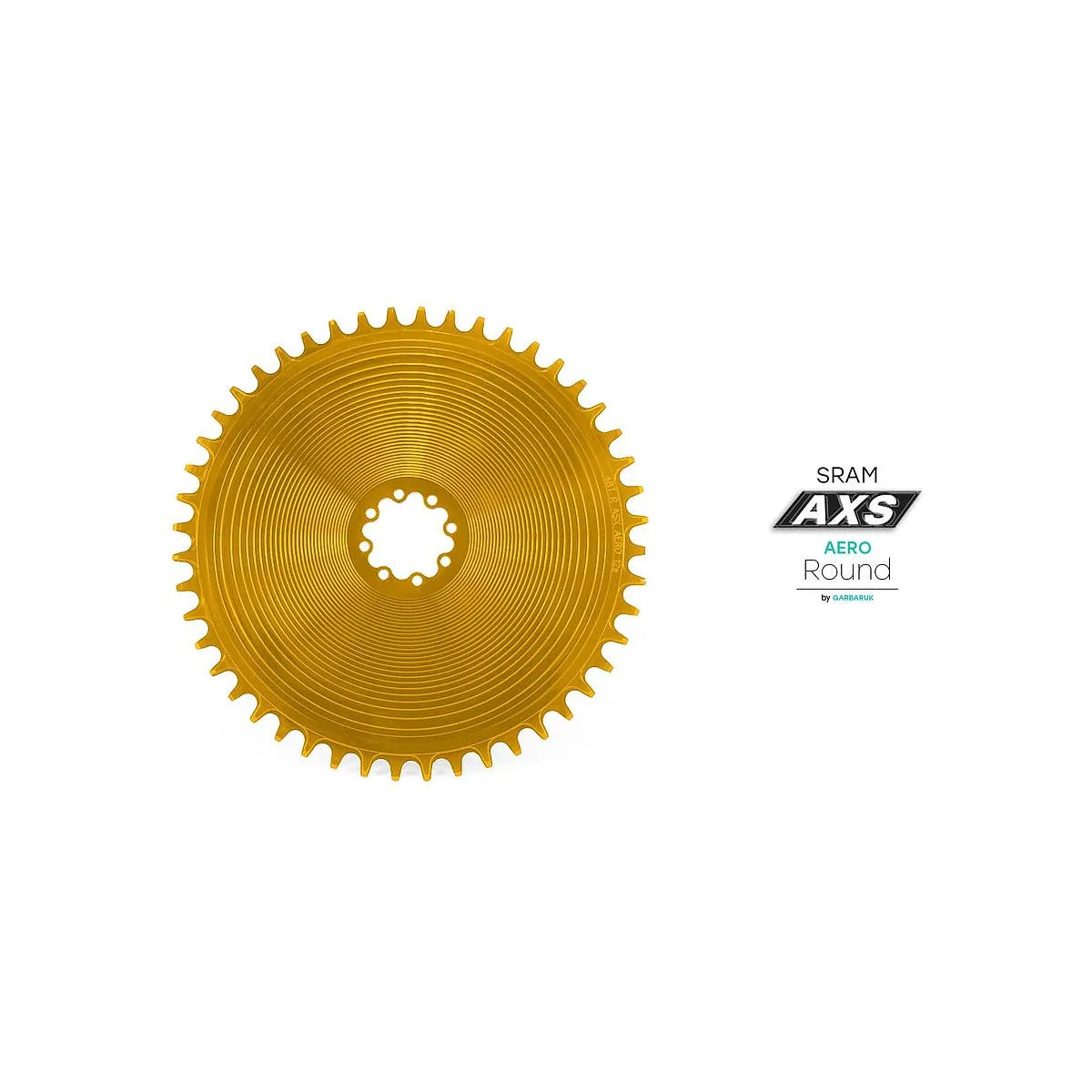 GARBARUK DM Road Aero Chainring for SRAM 8-Bolt, Round - Gold