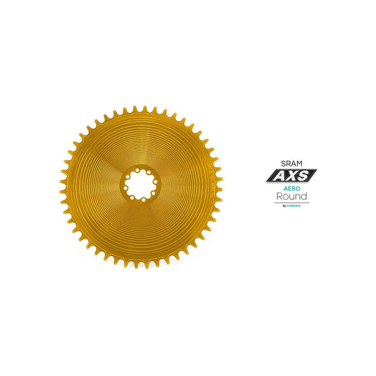 GARBARUK DM Road Aero Chainring for SRAM 8-Bolt, Round - Gold