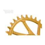 GARBARUK DM Road Chainring for SRAM 8-Bolt, Oval - Gold