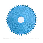 GARBARUK DM Aero Chainring for Garbaruk Crankset, Oval - Blue