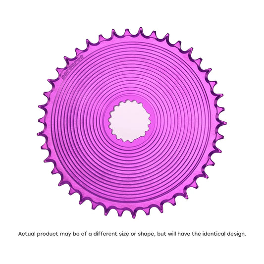 GARBARUK DM Aero Chainring for Garbaruk Crankset, Oval - Violet