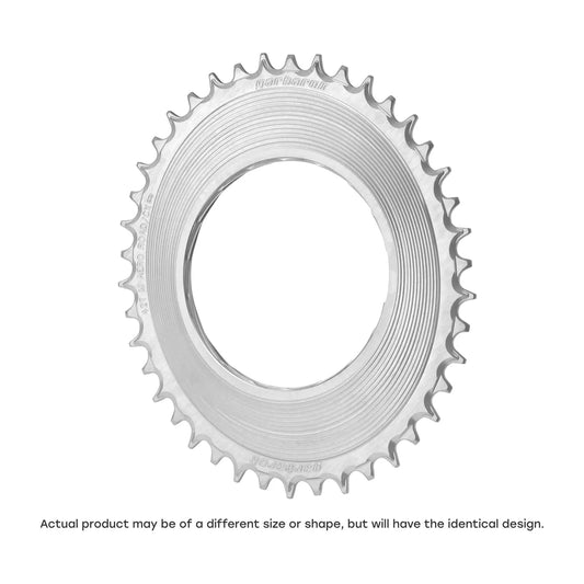 GARBARUK Road Thread Mount Chainring for SRAM RED XPLR AXS Power Meter, Oval - Silver