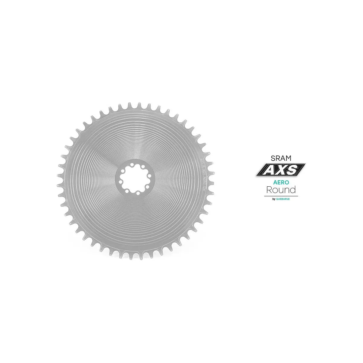 GARBARUK DM Road Aero Chainring for SRAM 8-Bolt, Round - Silver