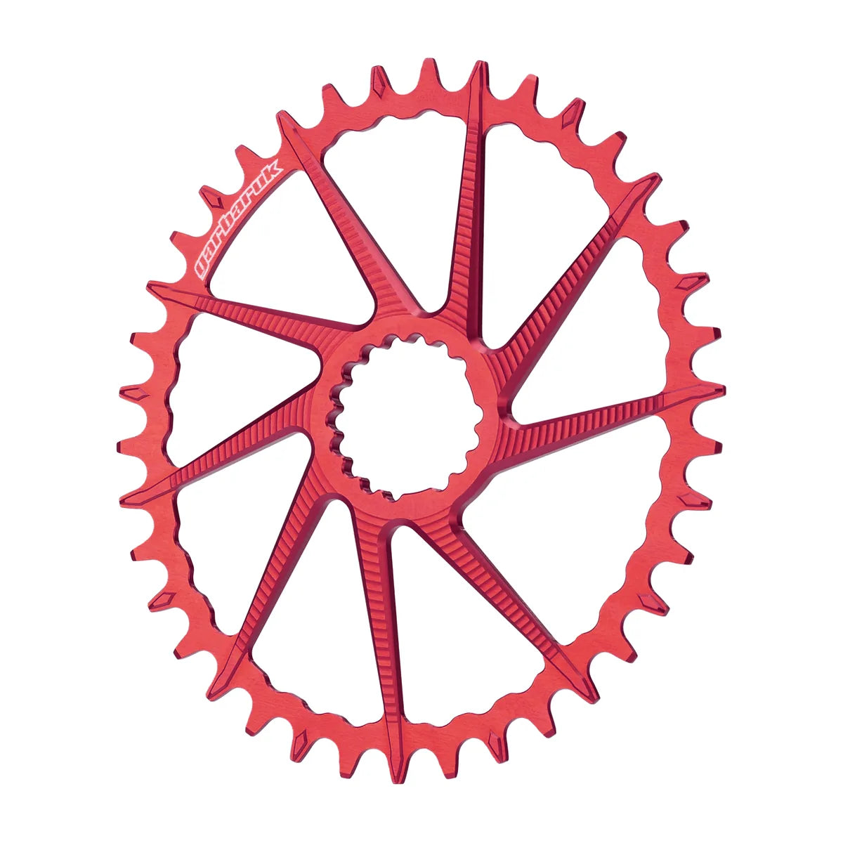 GARBARUK DM Road/Gravel Chainring for Garbaruk Crankset, Oval - Red