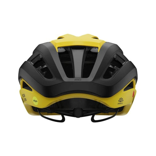 GIRO Aries Spherical Cycling Helmet - Black Yellow Matt