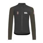 VELODROM RaceDay Thermal Langarmtrikot - Dark Grey/Light Brown Dual Sleeves