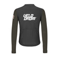 VELODROM RaceDay Thermal Long Sleeve Jersey - Dark Grey/Light Brown Dual Sleeves