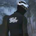 VELODROM RaceDay Thermal Long Sleeve Jersey - Dark Grey/Light Brown Dual Sleeves